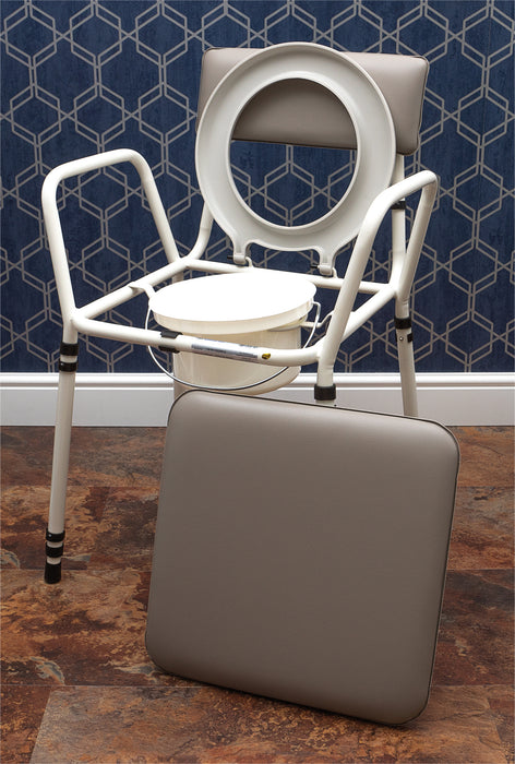 Essex Height Adjustable Commode Chair Grey from Mobility 2 You - Mobility 2 You.