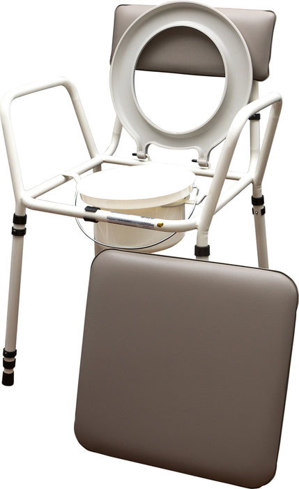 Essex Height Adjustable Commode Chair Grey from Mobility 2 You - Mobility 2 You.
