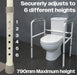 Ashford Height Adjustable Standing Toilet Frame White / Grey from Mobility 2 You - Mobility 2 You.