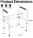 Ashford Height Adjustable Standing Toilet Frame White / Grey from Mobility 2 You - Mobility 2 You.