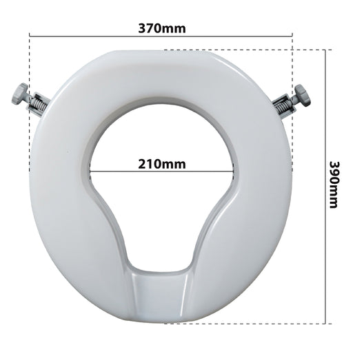 Ashby Easy Fit Raised Toilet Seat 2” from Mobility 2 You - Mobility 2 You.