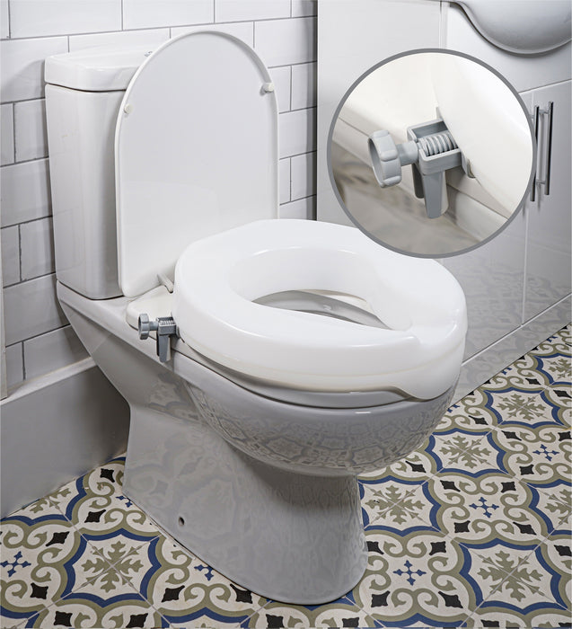 Ashby Easy Fit Raised Toilet Seat 2” from Mobility 2 You - Mobility 2 You.