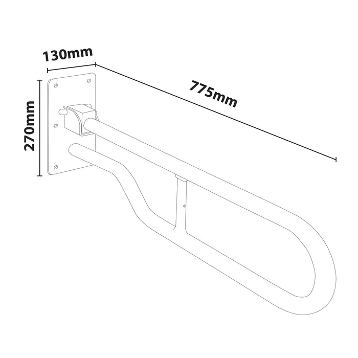 Solo Hinged Arm Support Size 775mm from Mobility 2 You - Mobility 2 You.