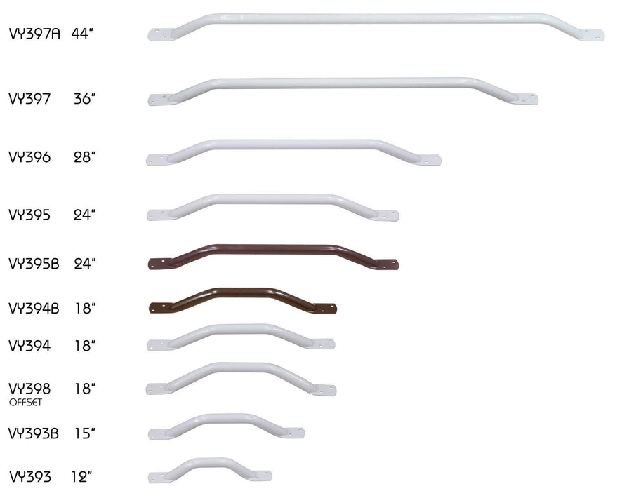 Solo Easigrip Steel Grab Bar/Rail 450 mm (18inch) White from Mobility 2 You - Mobility 2 You.