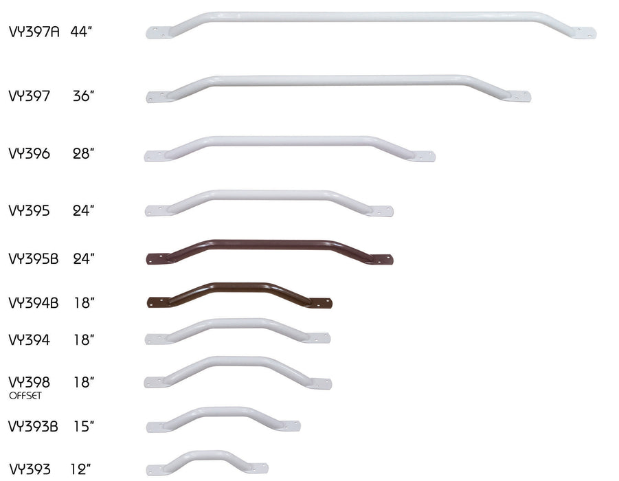 Solo Easigrip Steel Grab Bar/Rail 450 mm (18inch) White from Mobility 2 You - Mobility 2 You.