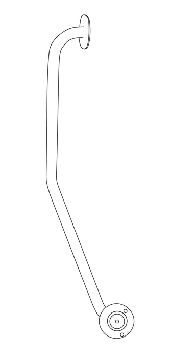 Newel Curved Rail- Right Handed 711x76x120mm from Mobility 2 You - Mobility 2 You.