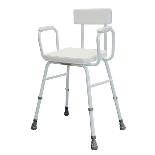Perching Stool with Padded Arms & Back from NRS - Mobility 2 You.