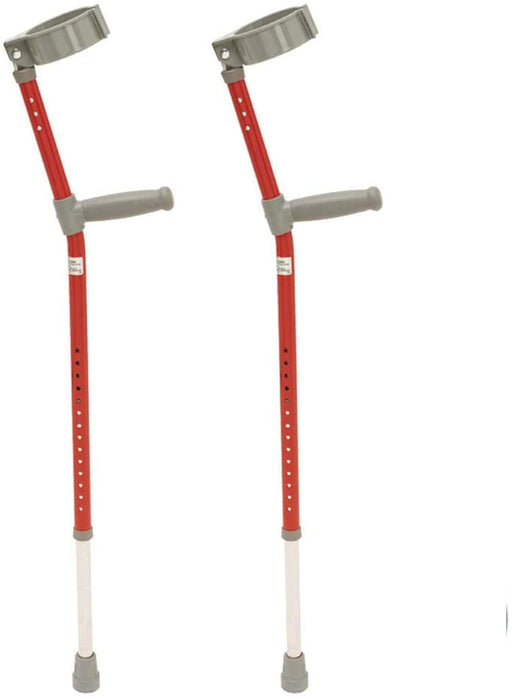 NRS Healthcare Red Coloured Crutches (Eligible for VAT relief in the UK)