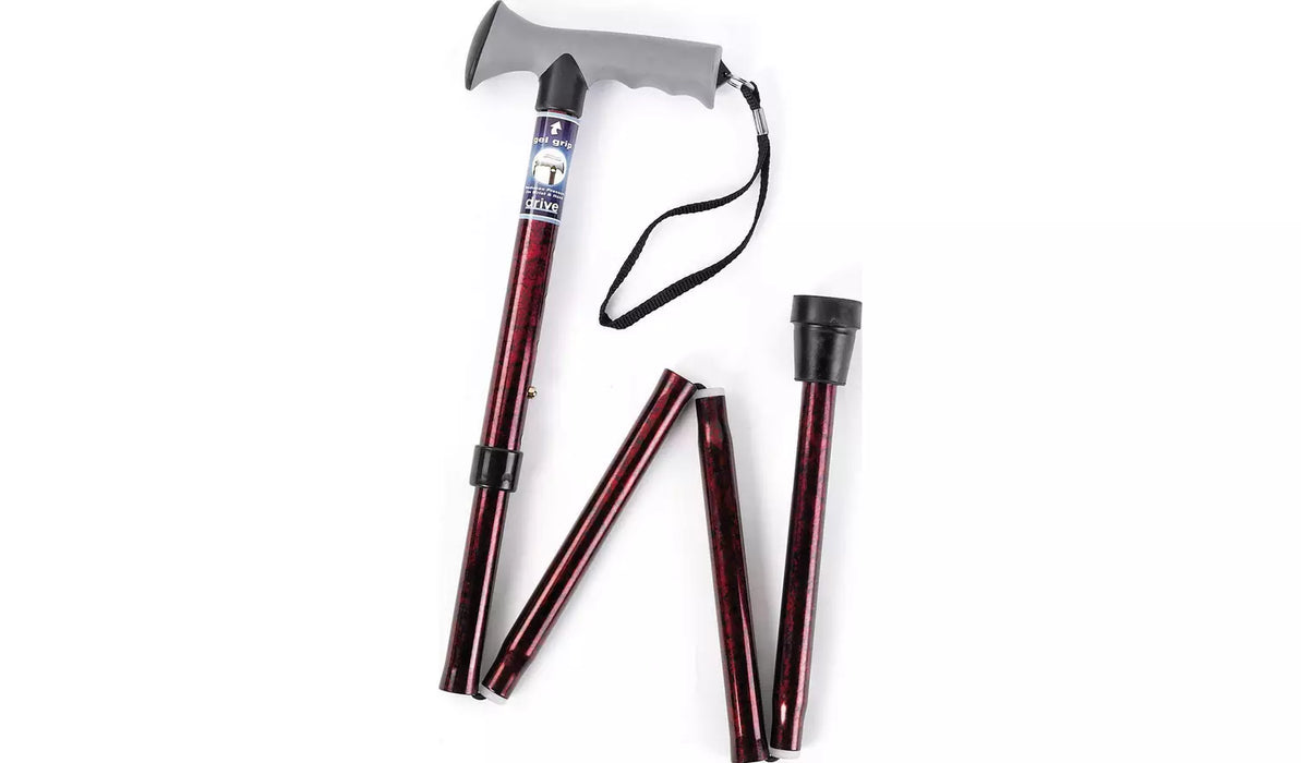Drive Devilbiss Healthcare Adjustable Folding Walking Stick from Drive Devilbiss - Mobility 2 You.