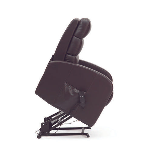 Single Motor PU Riser Recliner - Brown from DDH - Mobility 2 You.