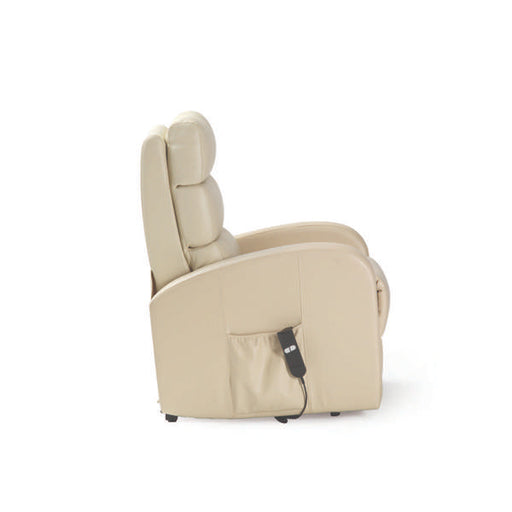 Single Motor PU Riser Recliner - Cream from DDH - Mobility 2 You.