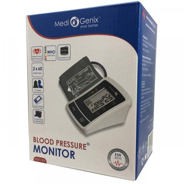 Digital Upper Arm Blood Pressure Monitor - Medigenix - Great Value Monitoring from Mobility 2 You . Trusted provider of quality mobility aids & healthcare to individuals, Pharmacy & the NHS. No Discount Code Needed.