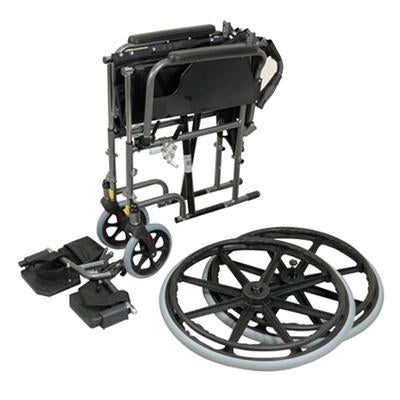Deluxe Self Propelled Steel Wheelchair in colour option Blue - Great Prices on Aidapt Disability Aids at Mobility2You. 