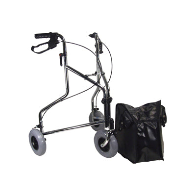 Chrome Tri Walker With Bag from Aidapt - Mobility 2 You.