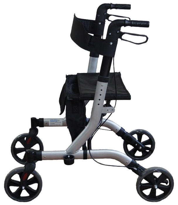 Deluxe Ultra Lightweight Folding 4 Wheeled Rollator from Aidapt - Mobility 2 You.