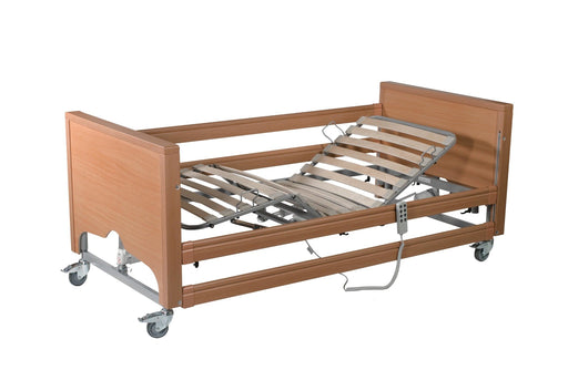 Casa Med Classic FS Bed with Side Rails and Wooden Slats (Beech Finish) - Mobility2you - discount wholesale prices - from Drive DeVilbiss Healthcare