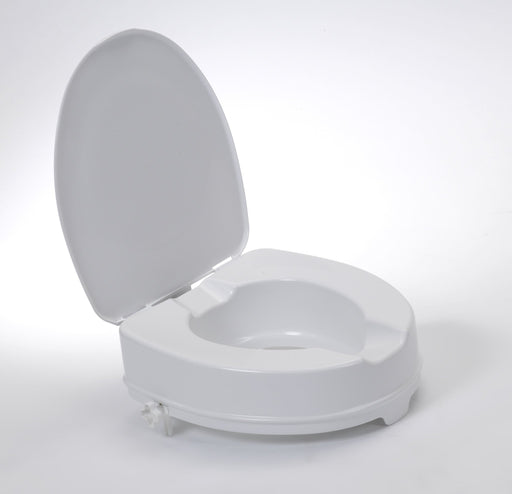 Raised Toilet Seat 4" With Lid - Mobility2you - discount wholesale prices - from Drive DeVilbiss Healthcare