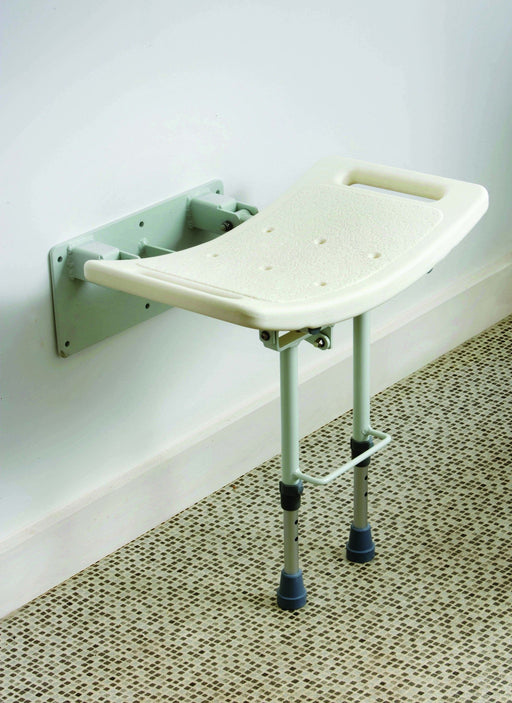 Shower Seat Drop Down In White With Legs - Mobility2you - discount wholesale prices - from Drive DeVilbiss Healthcare