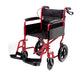 i-Lite Aluminium Transit Wheelchair - Red from Karma - Mobility 2 You.
