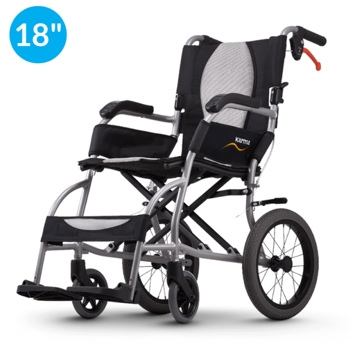 Ergo Lite Transit Wheelchair - 18" Seat from Karma - Mobility 2 You.
