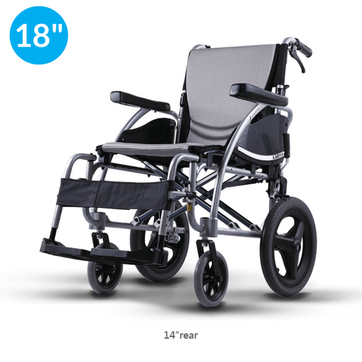 Ergo 115 Tall Transit Wheelchair - 18" Seat from Karma - Mobility 2 You.